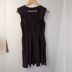 fbox‎ Heart Print Sleeveless Dress | Size L | Black & Red